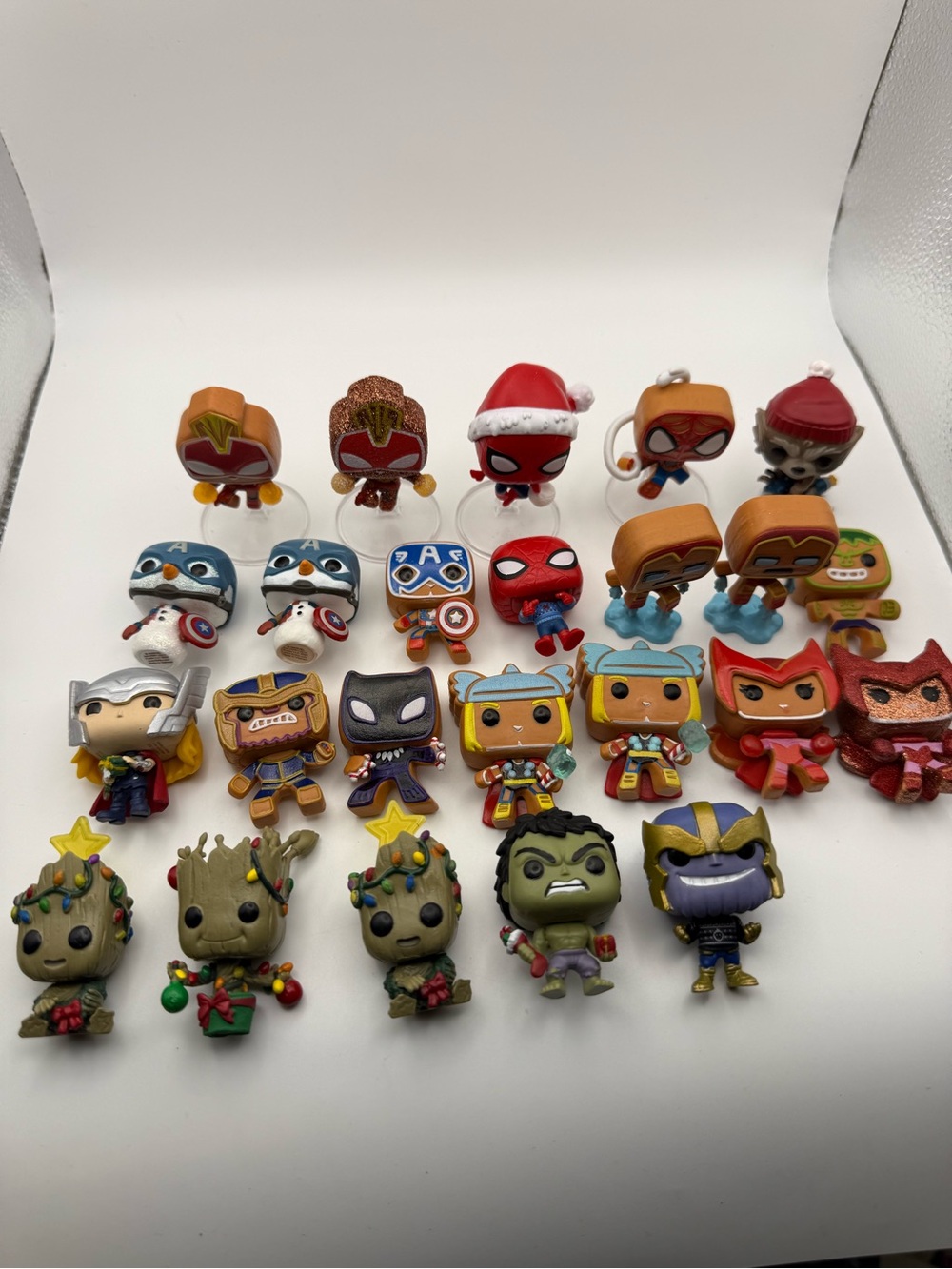 Lot 24 Marvel Funko Pop Holiday Christmas Figures Lot Advent Collectible